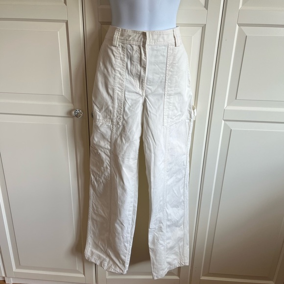 Aritzia Sunday Best Oscar Pant organic cotton carpenters cargo in Cream size 10 - Picture 6 of 15